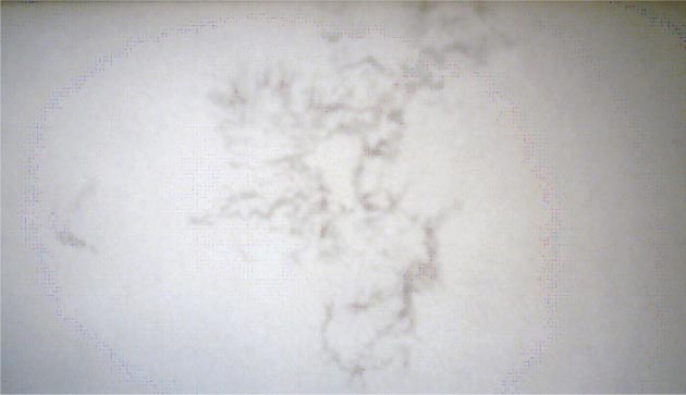 Film Image showing Shrinkage in a Casting